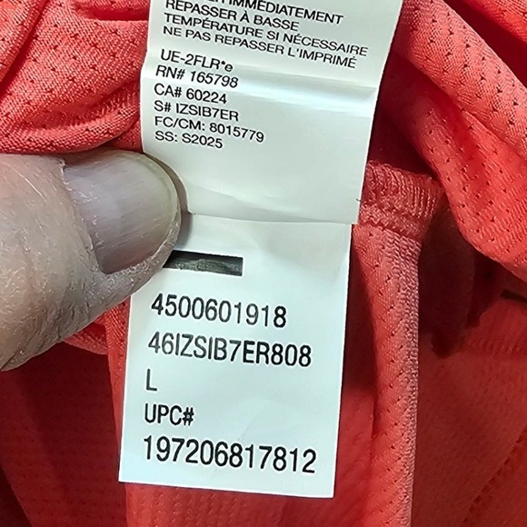 IZOD Golf Mens Dubarry Coral Mesh Polo Shirt 46IZSIB7ER808 Large NWT New - Picture 7 of 7